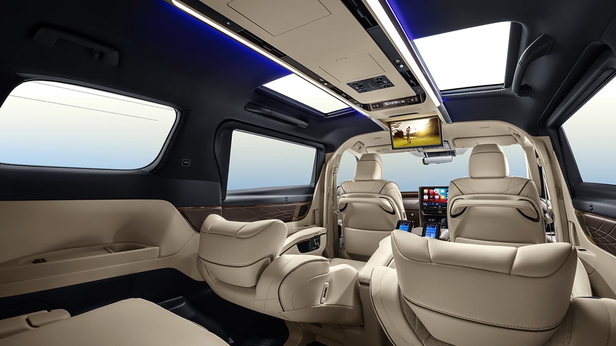 Toyota Alphard 64-colour lighting & panoramic roof