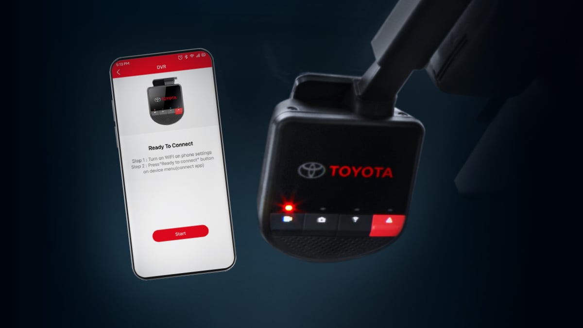 Camry Hybrid Electric: Front and rear dash cameras