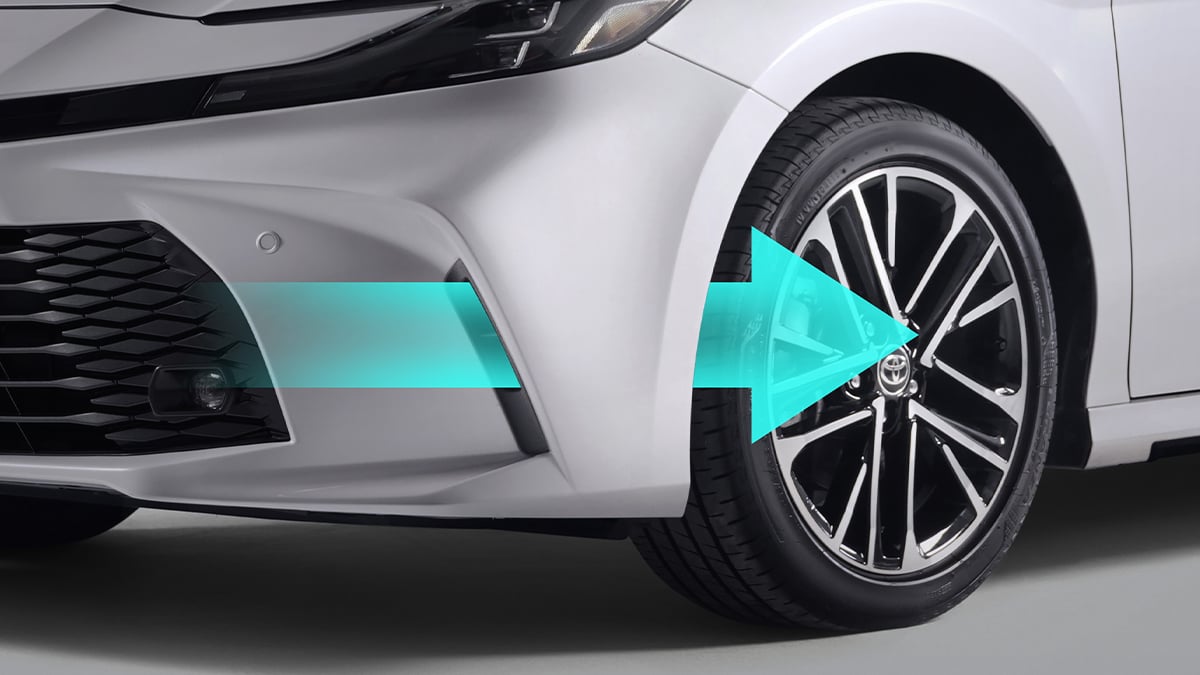 Camry Hybrid Electric: Aerodynamic air curtains