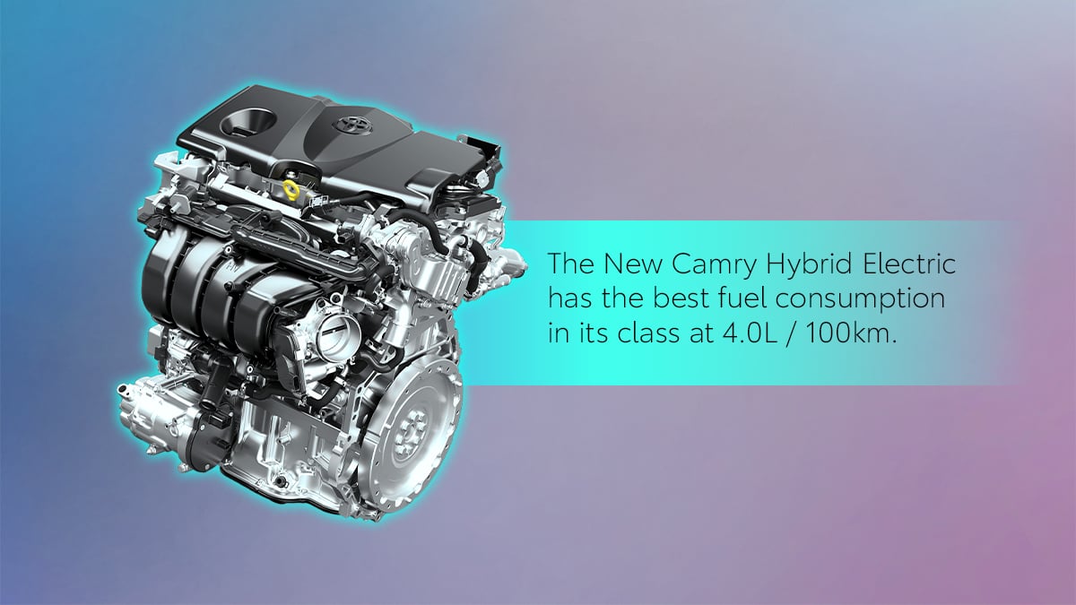 Camry Hybrid Electric: Hybrid power · 230 PS combined