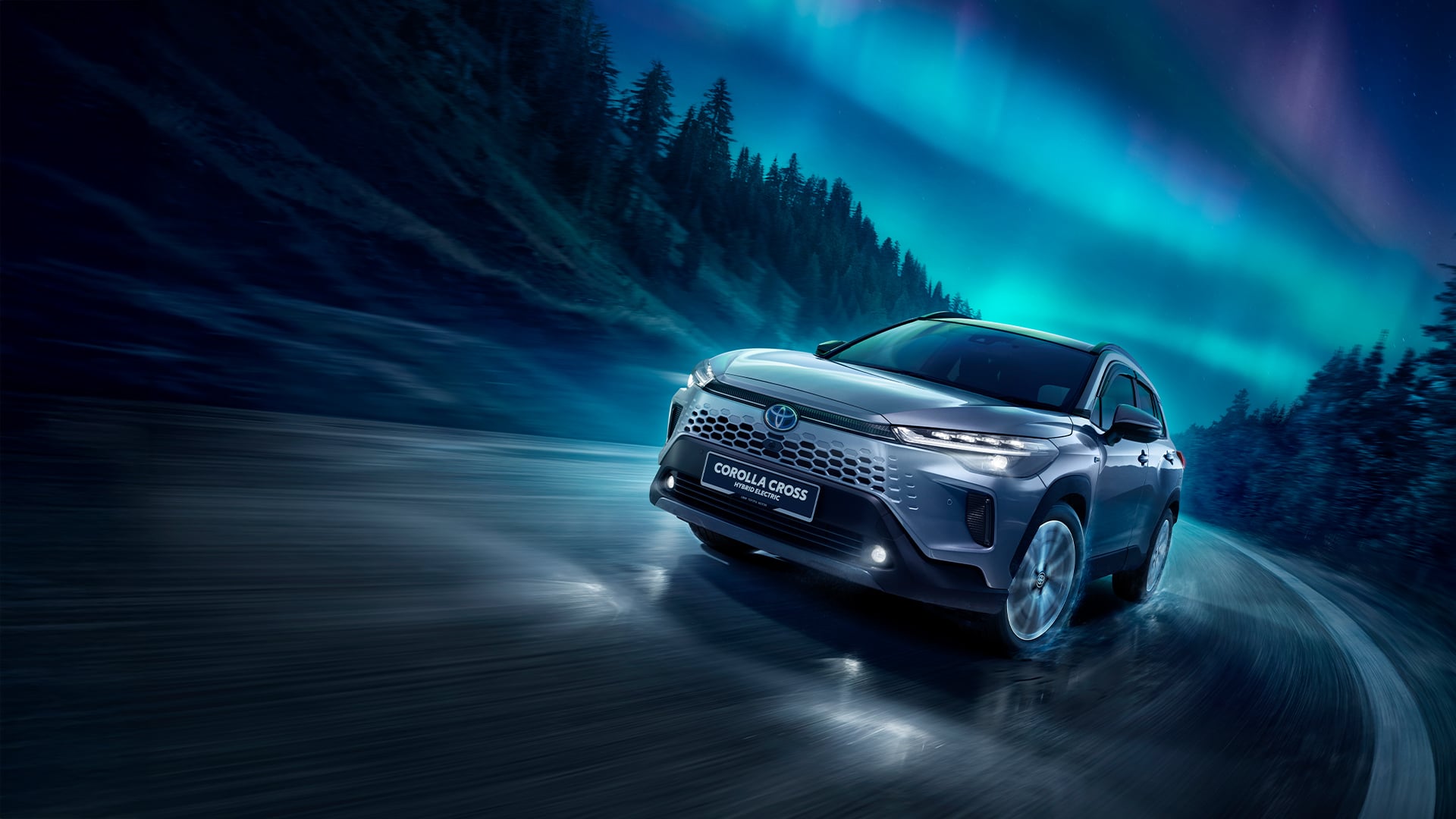 Toyota Corolla Cross facelift Malaysia dari sudut depan tiga suku