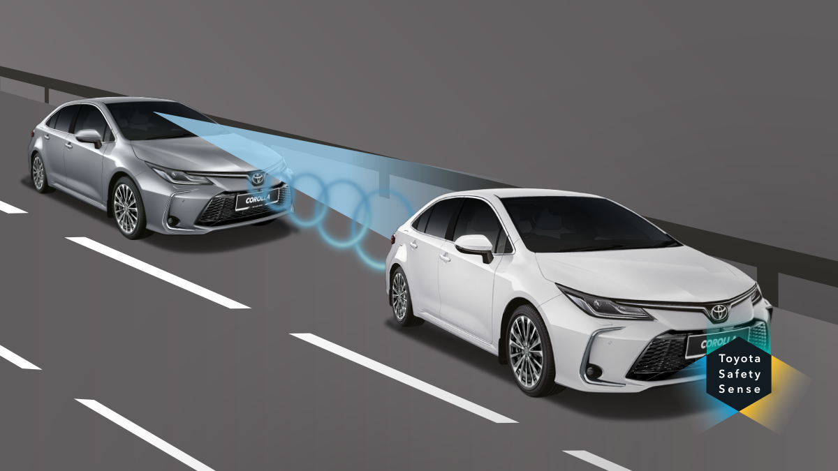 Toyota Safety Sense Dynamic Radar Cruise Control (DRCC) for All Speeds*