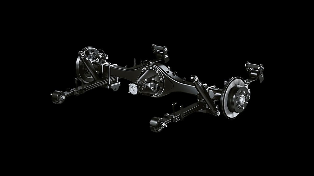 Hiace SLWB: Rear leaf-spring suspension