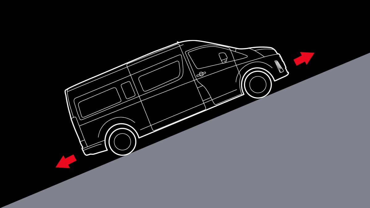 Hiace SLWB: Hill-start assistance