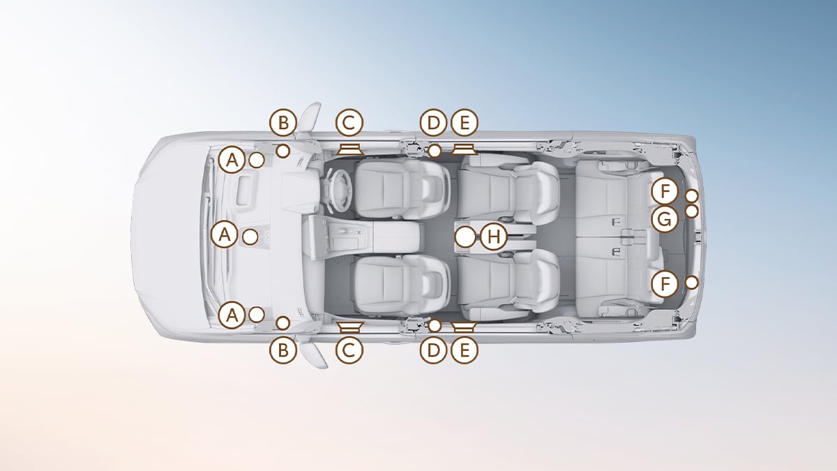 Toyota Vellfire JBL audio · 15 speakers