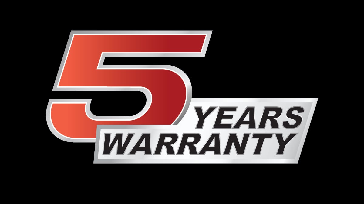 5-Year Warranty*