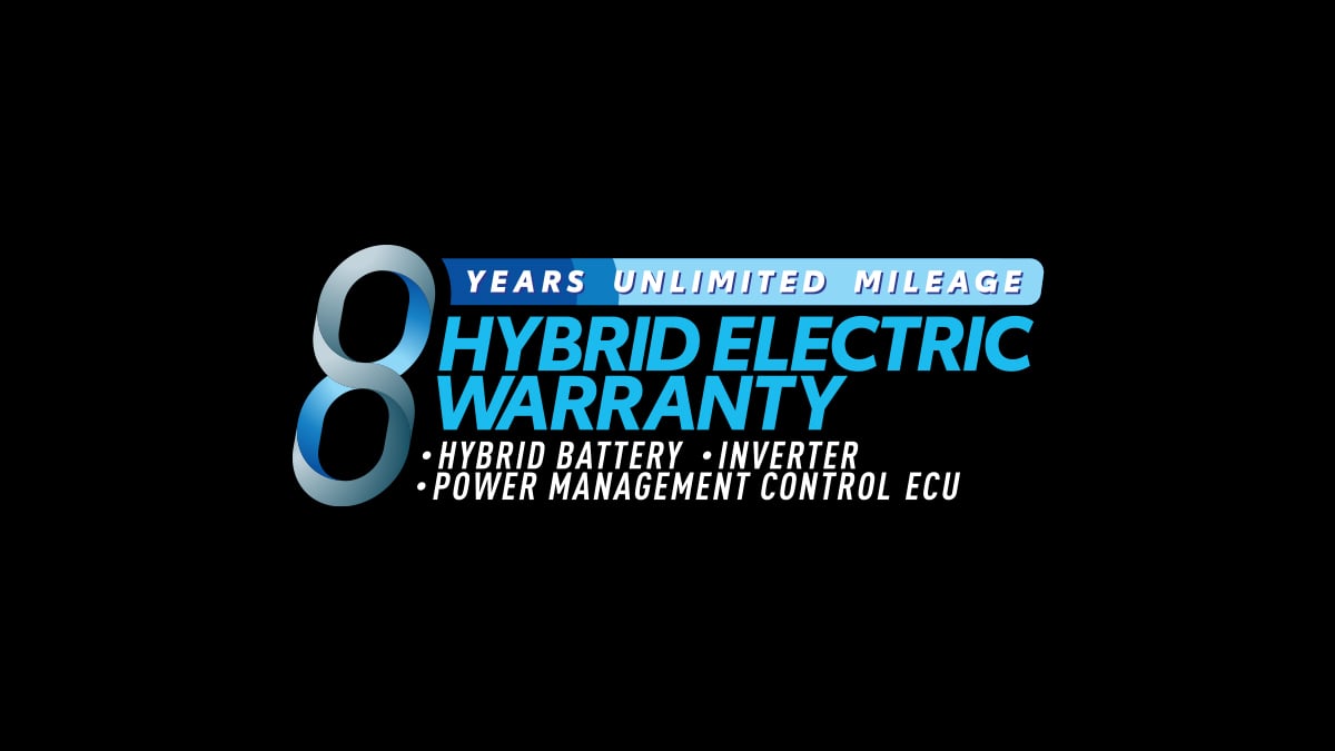 8-Year Hybrid Electric Warranty*