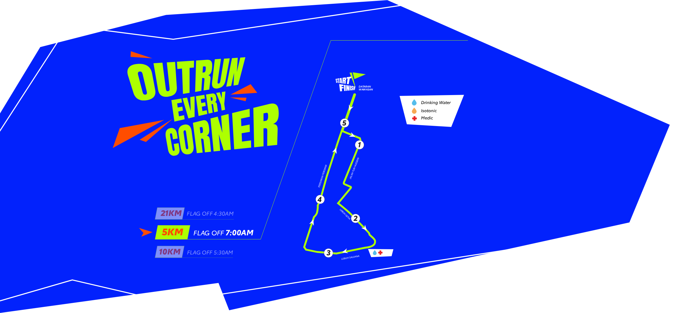 5KM route map